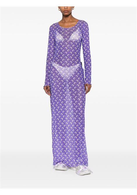 abito lungo moon mesh donna lavanda MARINE SERRE | WDR297B CJER0054PU20